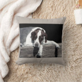 英国のポインターの枕- "Sophie " クッション (ブランケット)