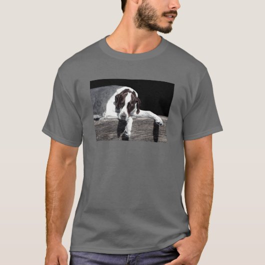 英国のポインター-暗いTシャツ- "Sophie " Tシャツ (正面)