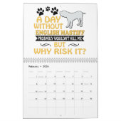 英国のマスティフのカレンダー2019 2020人のギフトの女性のお母さん カレンダー (2月 2026)