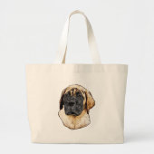 英国のマスティフの芸術のギフト ラージトートバッグ (正面)