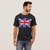 英国のユニオンジャック国旗 – オーセンティック版 Tシャツ (正面フル)