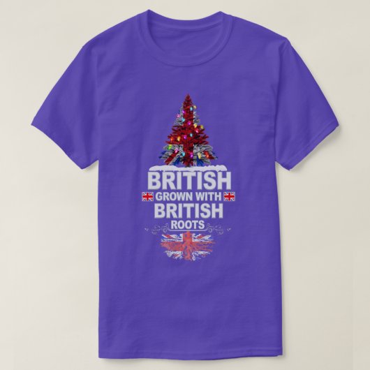 英国のルーツの贈り物で育てられた英国 Tシャツ (デザイン正面)