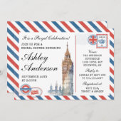 英国のロンドンブライダル·シャワーの招待 招待状 (正面/裏面)