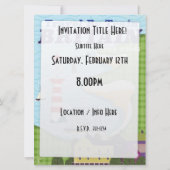 英国のヴィンテージ列車旅行ポスター 招待状 (裏面)