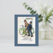 英国のヴィンテージ警察のユーモア ポストカード (スタンド正面)