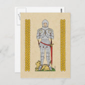 英国の中世の騎士1430年頃 ポストカード (正面/裏面)