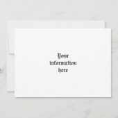 英国の中世の騎士1430年頃 招待状 (裏面)