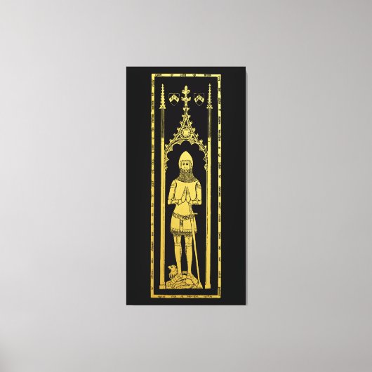 英国の中世ポートレート1355ジョン、コーハム卿 キャンバスプリント (正面)