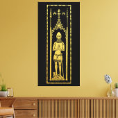 英国の中世ポートレート1355ジョン、コーハム卿 キャンバスプリント (インサイチュ (リビング))