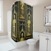 英国の中世ポートレート1355ジョン、コーハム卿 シャワーカーテン (インサイチュ)