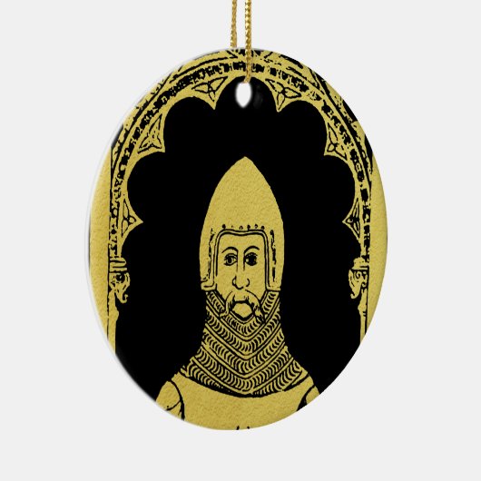 英国の中世ポートレート1355ジョン、コーハム卿 セラミックオーナメント (右)