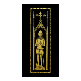 英国の中世ポートレート1355ジョン、コーハム卿 ポスター