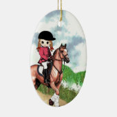 英国の乗馬の女の子 セラミックオーナメント (右)