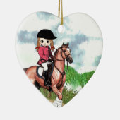 英国の乗馬の女の子 セラミックオーナメント (右)