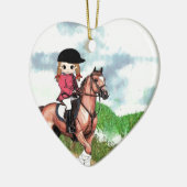 英国の乗馬の女の子 セラミックオーナメント (左)
