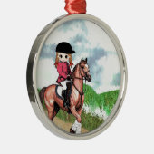 英国の乗馬の女の子 メタルオーナメント (右)