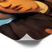 英国の作家、サミュエル・ジョンソンイラストレーション ポスター (角)