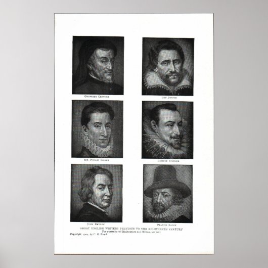 英国の作家 ポスター (正面)