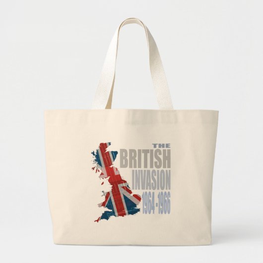 英国の侵略1964年~1966年 ラージトートバッグ (正面)