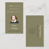 英国の個人教師のシェークスピアの名刺 名刺 (正面/裏面)