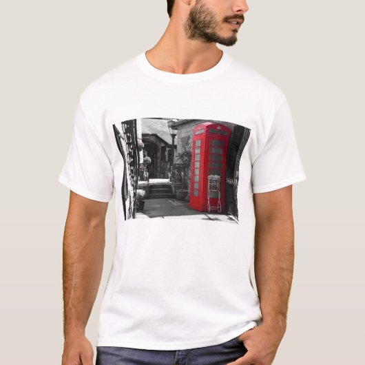 英国の公衆電話ボックス Tシャツ (正面)