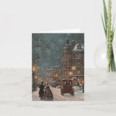 英国の冬 ヴィンテージ クリスマス クラシック カード (正面)