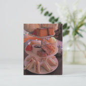 英国の午後のお茶の郵便はがき ポストカード (スタンド正面)