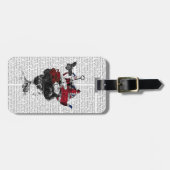 英国の午後のティーハット ラゲッジタグ (正面横)