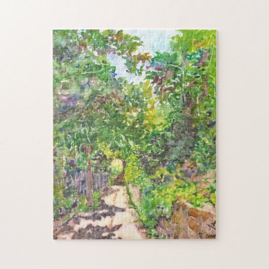 英国の国の車線の水彩画のパズル ジグソーパズル (縦)