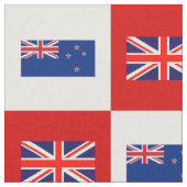 英国の国旗、ニュージーランド国旗の赤と白 ファブリック (クローズアップ)