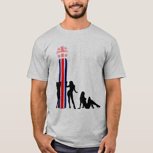 英国の国旗。マイク Tシャツ (正面)