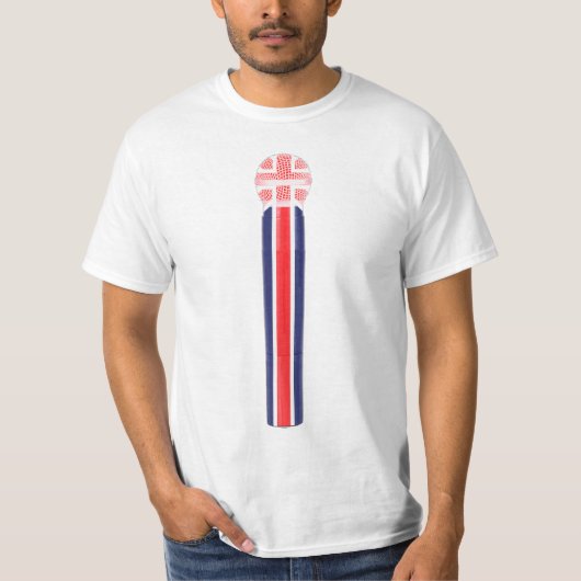 英国の国旗。マイク Tシャツ (正面)