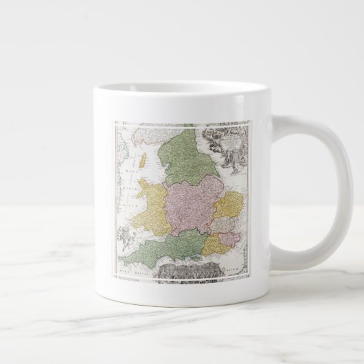 英国の地図| 1760 ジャンボコーヒーマグカップ (右)