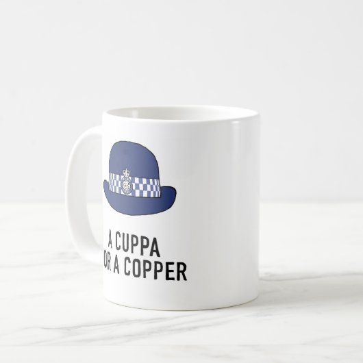英国の女性警察帽子 – 銅のためのカップパ コーヒーマグカップ (正面左)