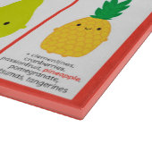 英国の季節別フルーツチャート カッティングボード (角)