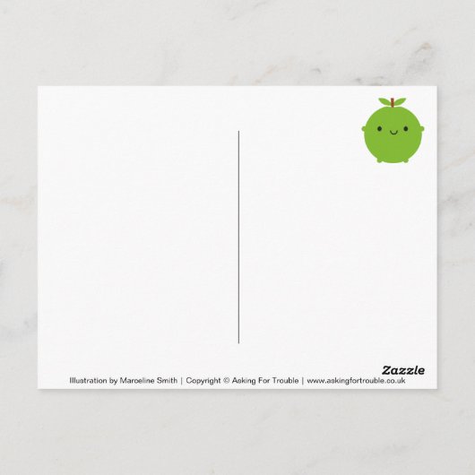 英国の季節果実グラフ ポストカード (裏面)