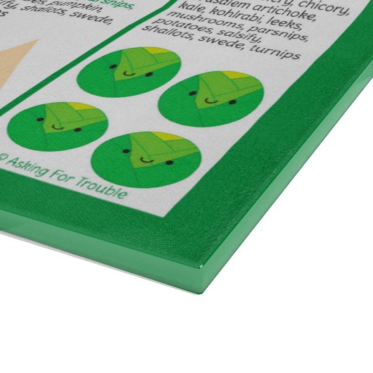 英国の季節野菜のグラフ カッティングボード (角)
