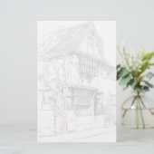 英国の家 便箋 (スタンド正面)