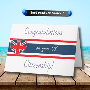 英国の市民権を祝うイギリス国旗 カード