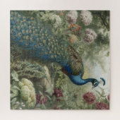 英国の庭の孔雀の植物的なシーン ジグソーパズル (横)