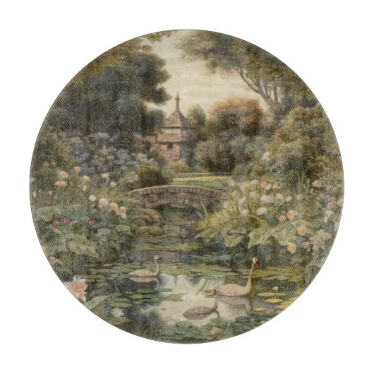 英国の庭の白鳥の植物界 カッティングボード (正面)