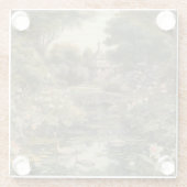 英国の庭の白鳥の植物界 ガラスコースター (裏面)