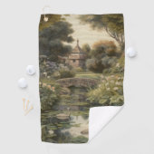 英国の庭の白鳥の植物界 ゴルフタオル (インサイチュ)