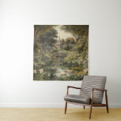 英国の庭の白鳥の植物界 タペストリー (インサイチュ)