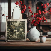 英国の庭の白鳥の植物界 トートバッグ