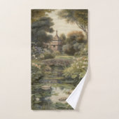 英国の庭の白鳥の植物界 バスタオルセット (ハンドタオル)