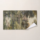 英国の庭の白鳥の植物界 バスタオルセット (ハンドタオル)