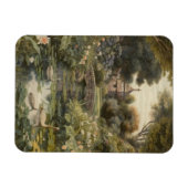 英国の庭の白鳥の植物界 マグネット (横)