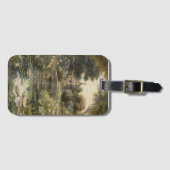 英国の庭の白鳥の植物界 ラゲッジタグ (正面横)