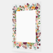 英国の庭の花枠 アクリルサイン (傾斜)